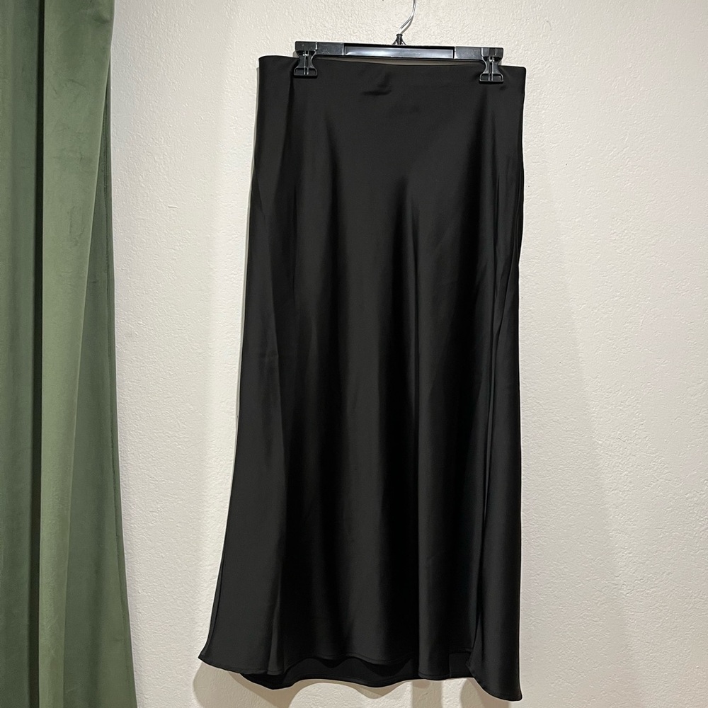 Black Satin Skirt